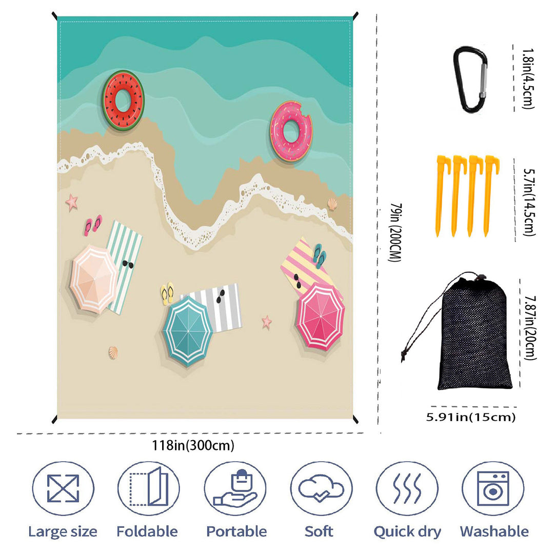 Extra-Large Portable Beach Mat Stornfield