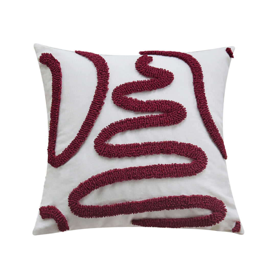 Decorative cushion with artistic surface pattern