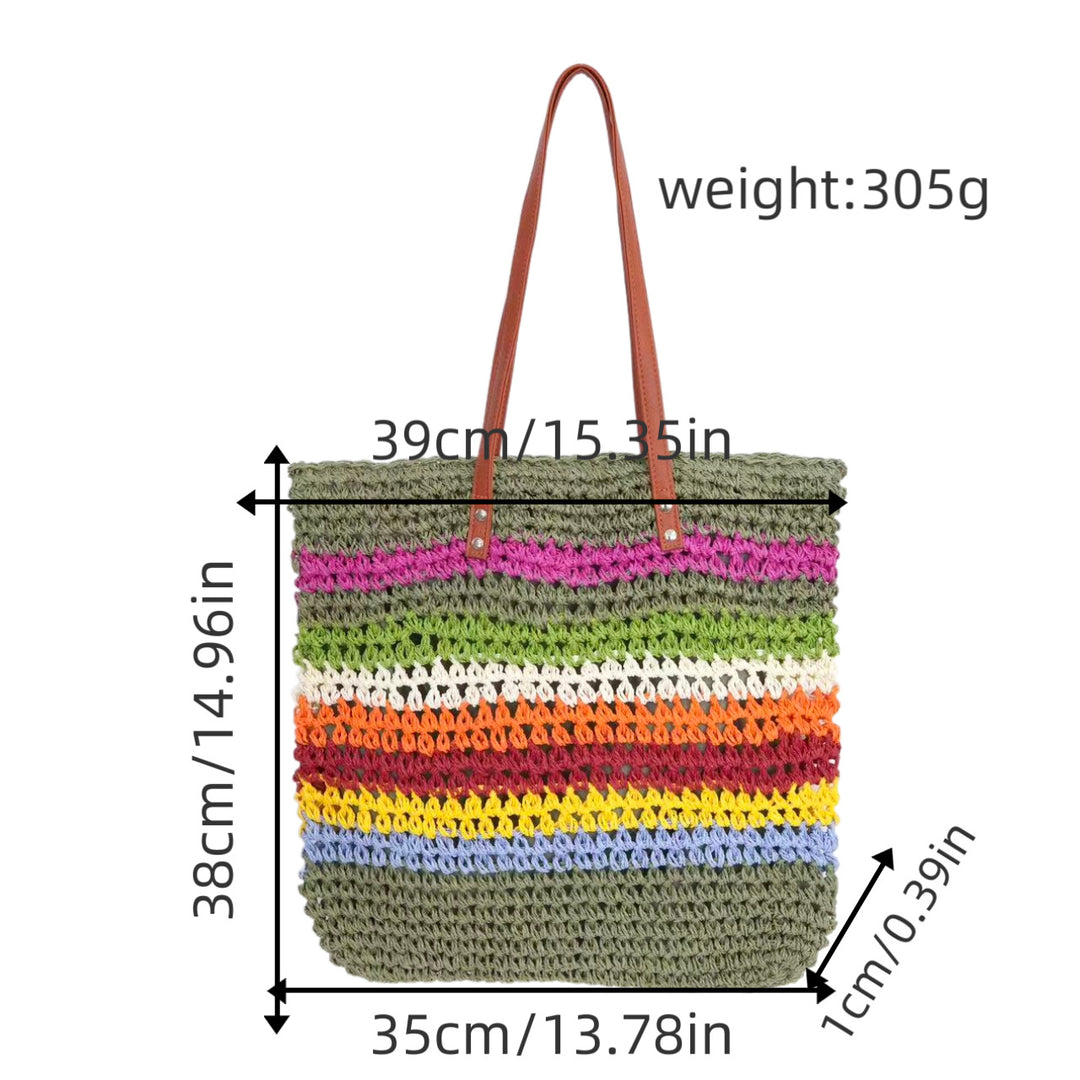 Braided tote bag with colorful gradient Stornfield