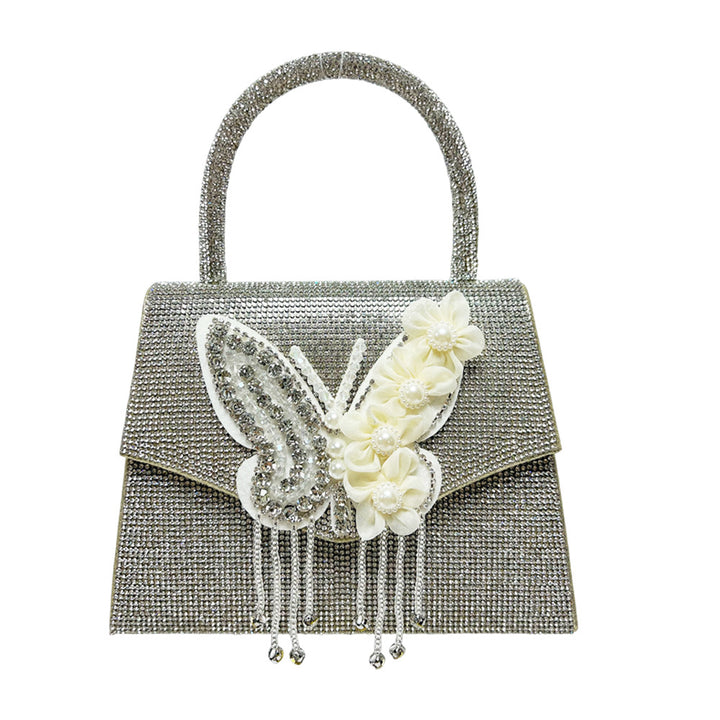 Decorative Butterfly Rhinestone Clutch