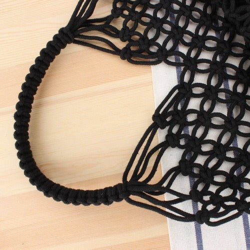 Designer Shoulder Bag Made of Woven Bast Stornfield