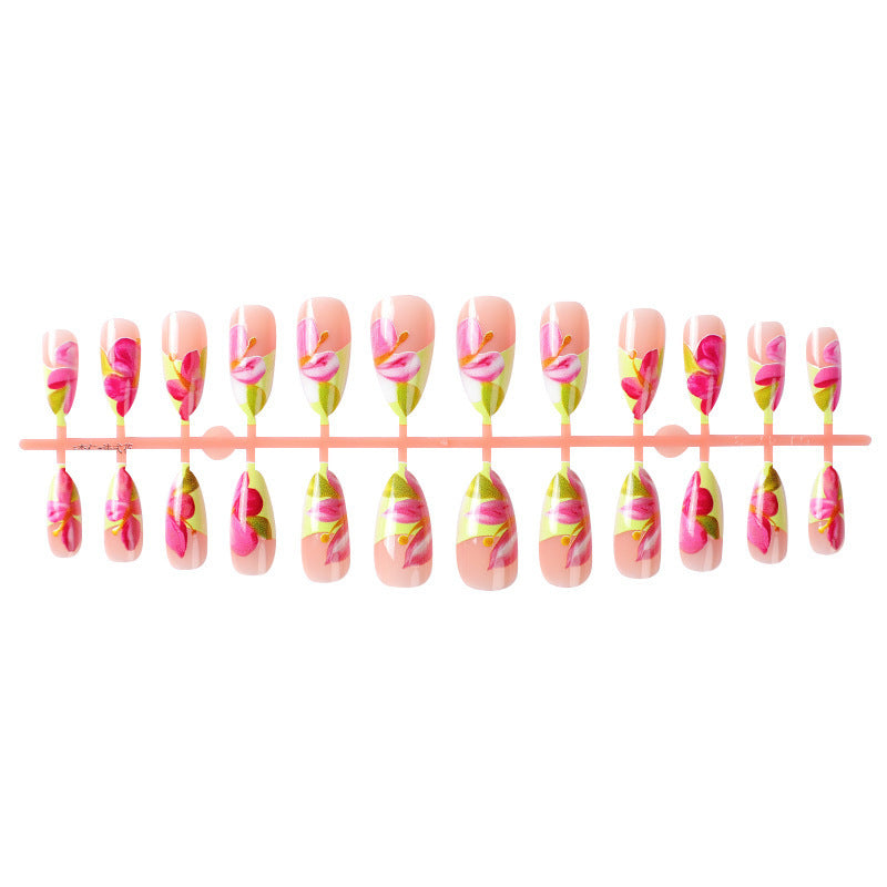 Floral Design Acrylic Nail Enhancements Stornfield