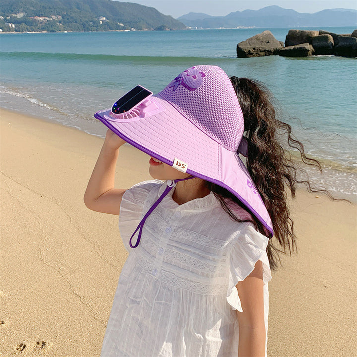 Ssun hat with solar mini fan, UV protection and wide neck protection Stornfield