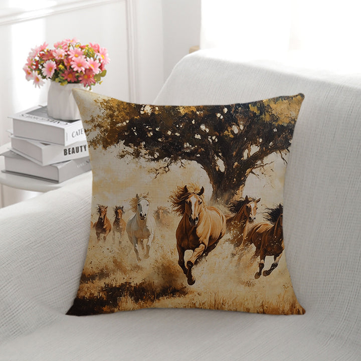 Artistic Animal Illustration Pillow
