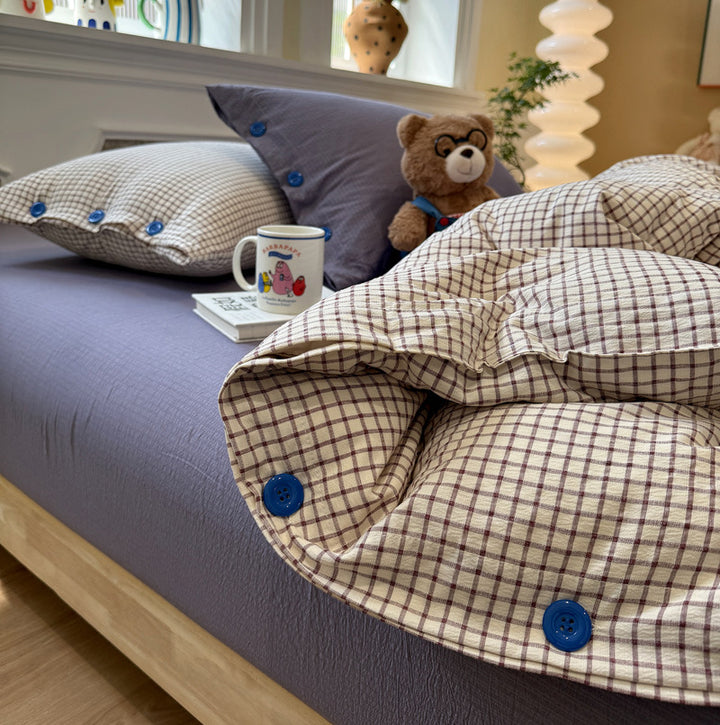 Cozy Checked Duvet Cover Set