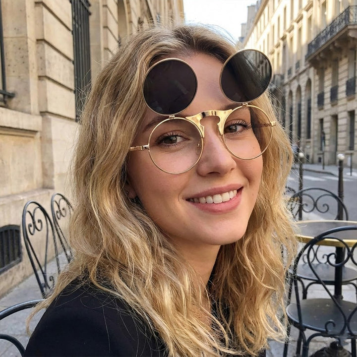 Ladies Round Designer Sunglasses with Innovative Frame Stornfield