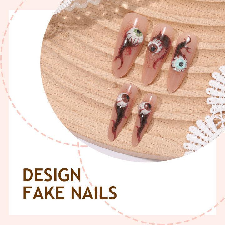 Nail art set with creative eye design Stornfield