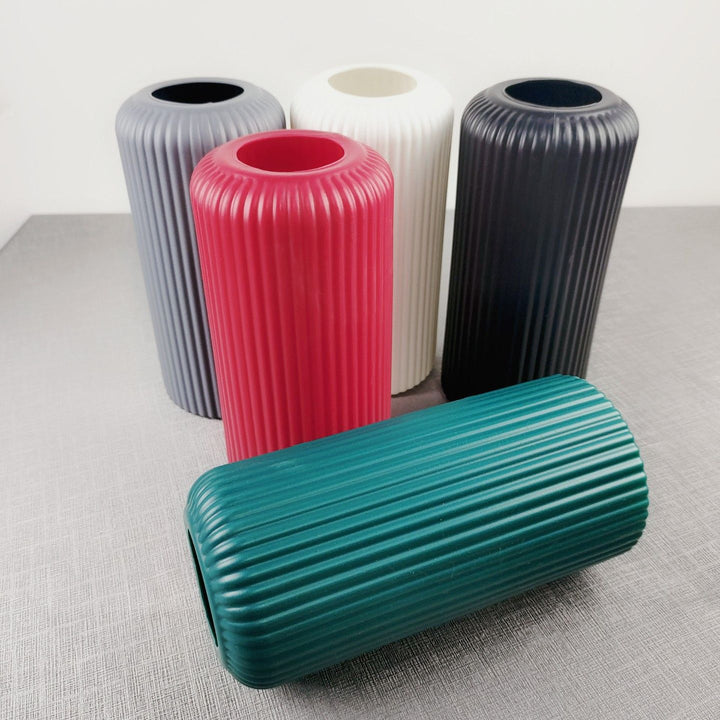 Modern Ribbed Ceramic Vase Stornfeild