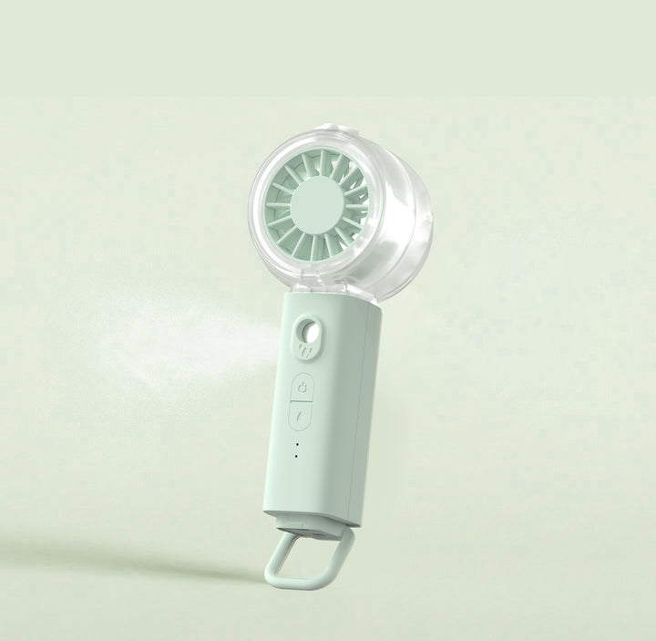 Unisex portable mini fan with spray mist function and USB battery Stornfield