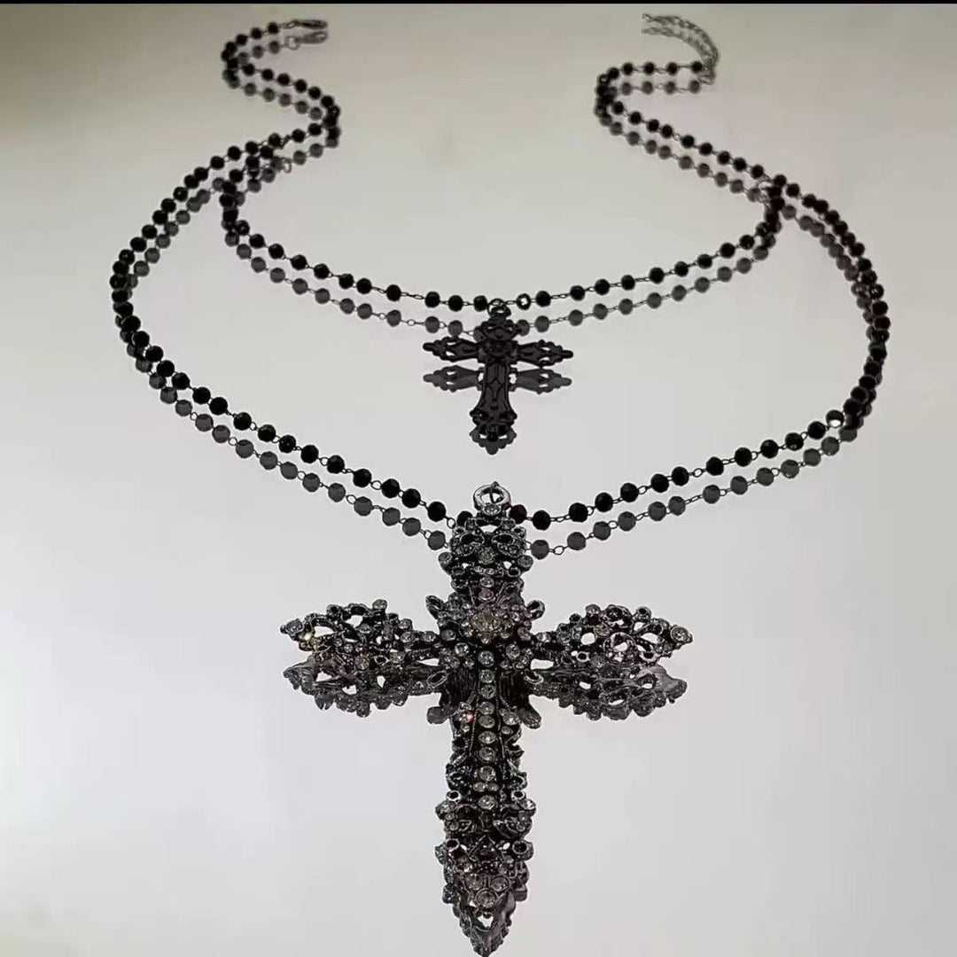 Dual-Layered Cross Pendant Necklace Stornfield