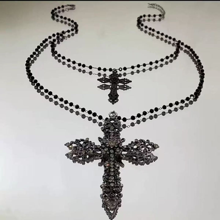 Dual-Layered Cross Pendant Necklace Stornfield