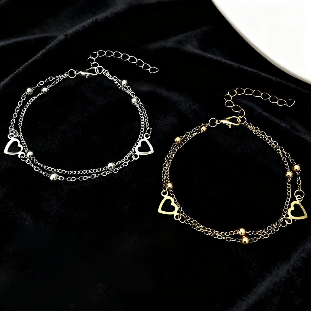 Heart Charm Layered Bracelet Stornfield