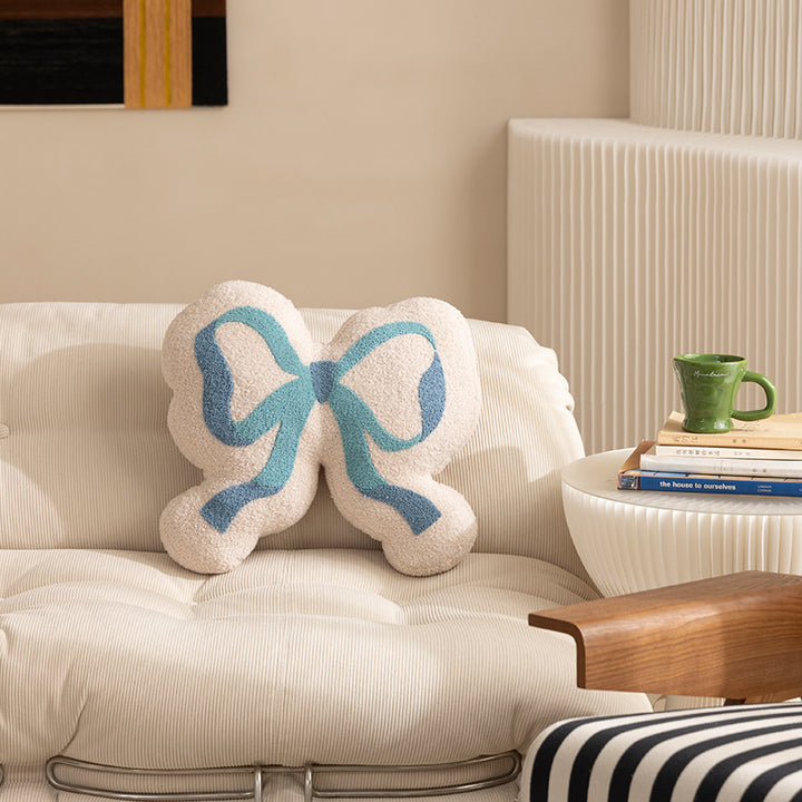 Form pillow in loop design with bouclé cover and soft filling Stornfield