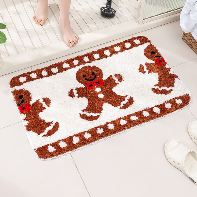 Festive Holiday-Themed Bath Mat