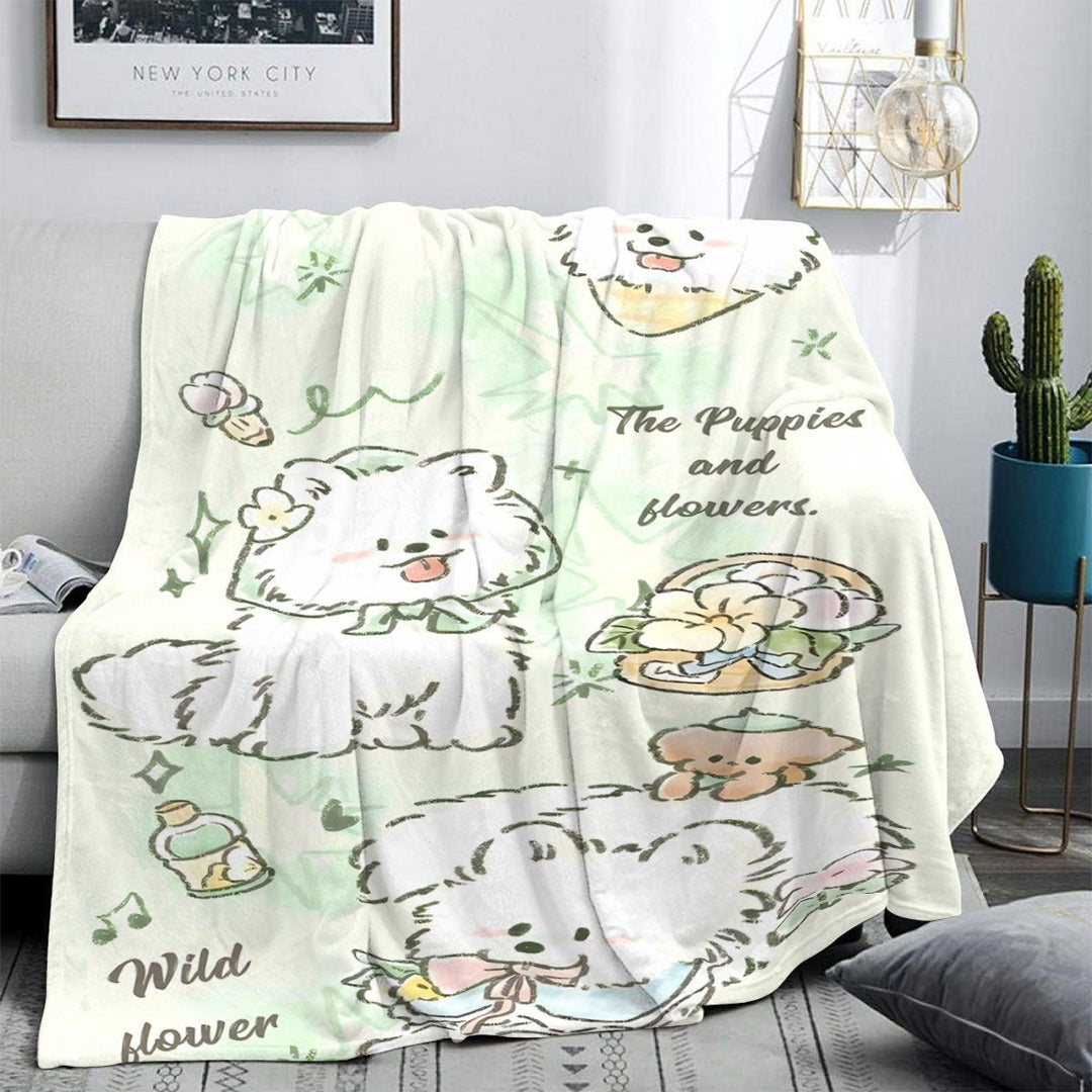 Cute Animal-Themed Fleece Blanket