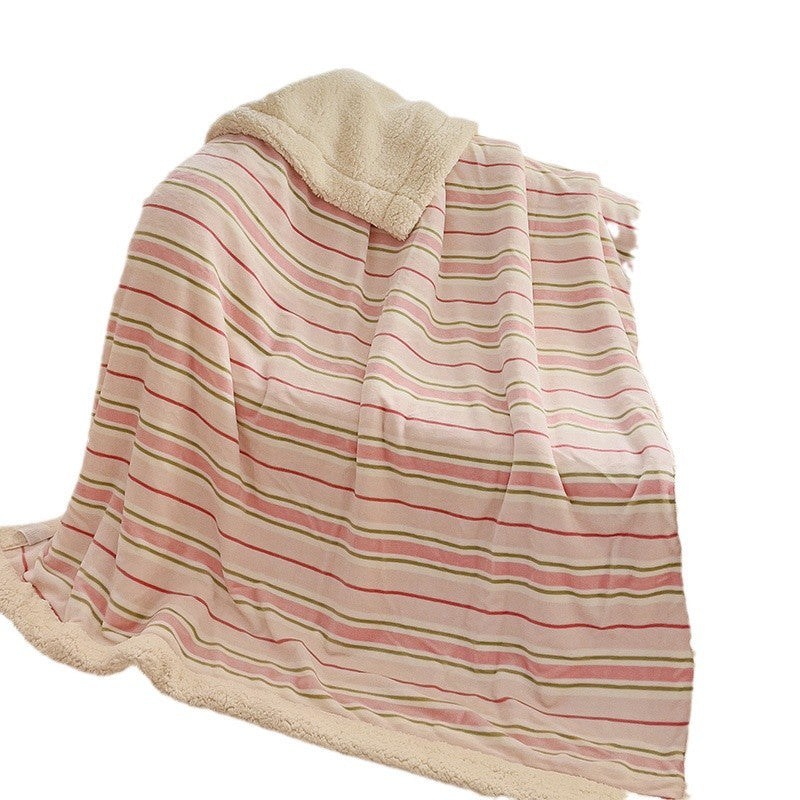 Sherpa Reversible Plush Throw Blanket
