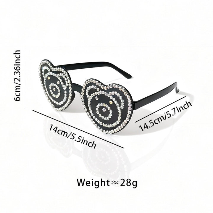Heart-Shaped Rhinestone Sunglasses Stornfield