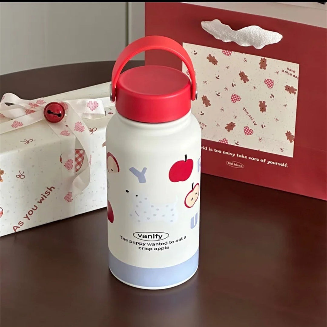 Ladies' insulation drinking bottle with creative animal design and practical flip lid Stornfield