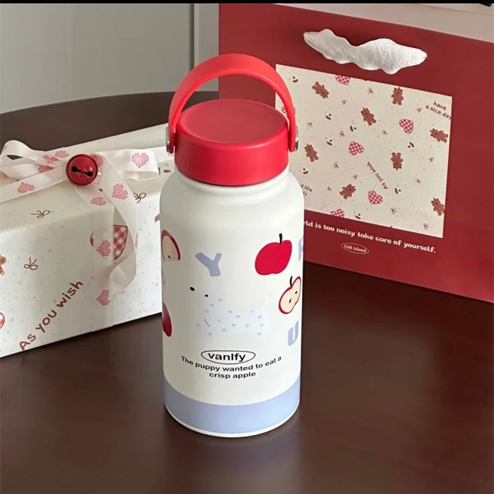 Ladies' insulation drinking bottle with creative animal design and practical flip lid Stornfield