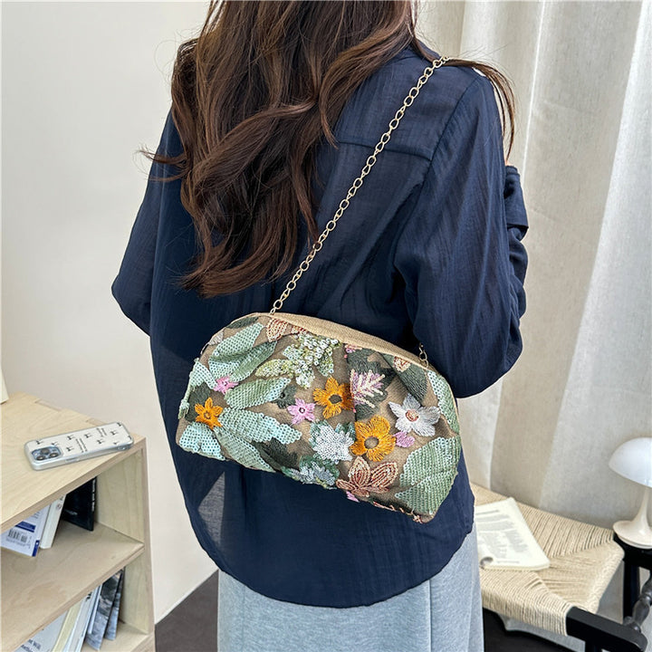 WoElegant Floral Sequin Clutch Bag Stornfield
