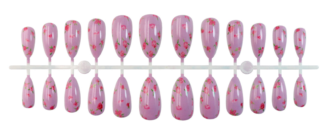 Acrylic nail set with elegant French tip and shimmering accents Stornfield