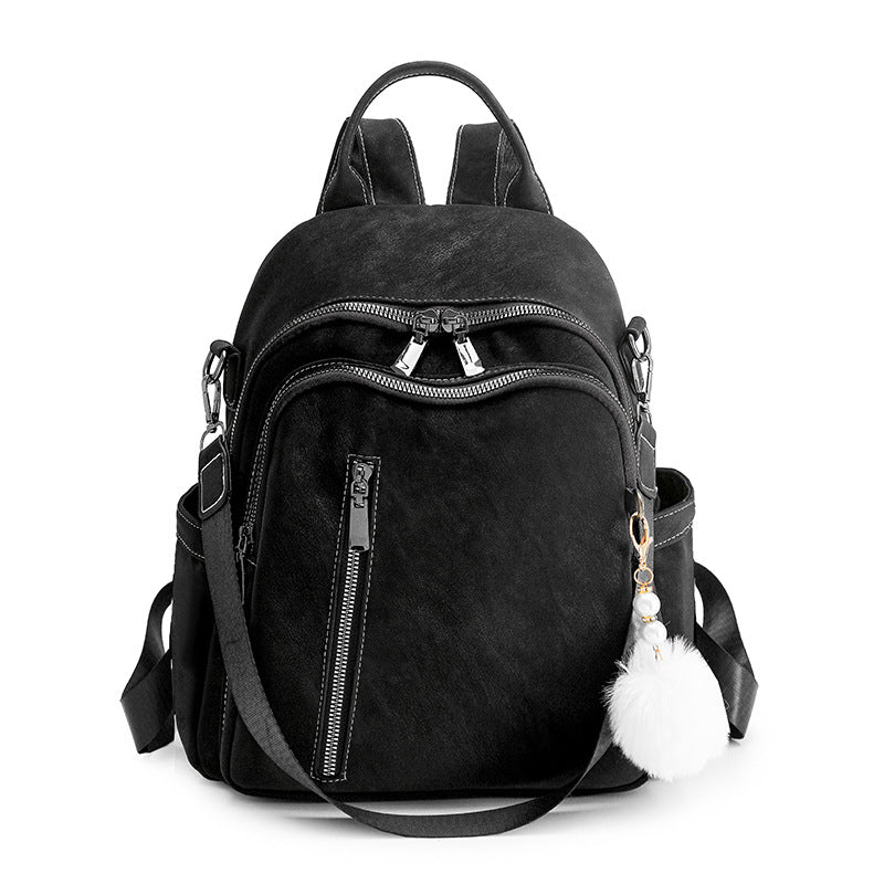 Stylish Multi-Pocket Faux Leather Backpack Stornfield