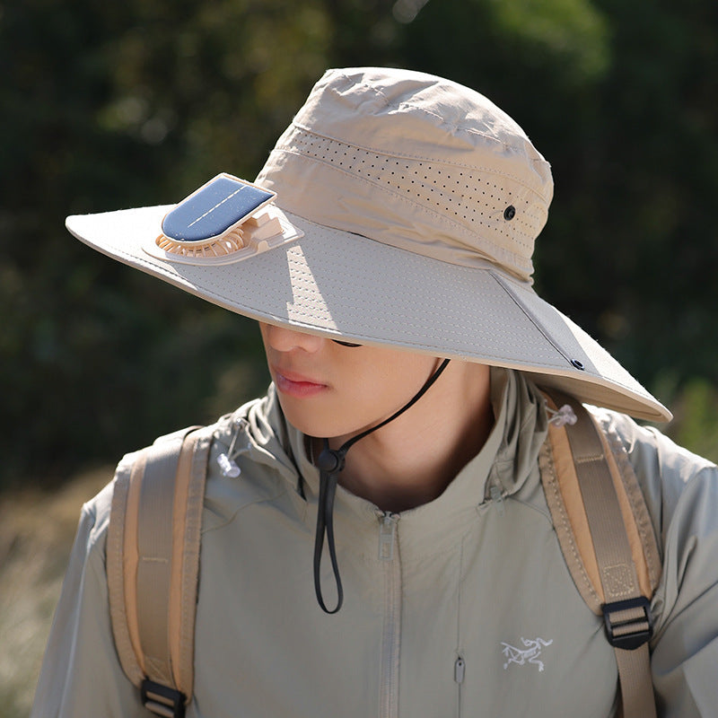 wide-brimmed outdoor sun hat with UV protection, breathable mesh, and adjustable chin strap Stornfield