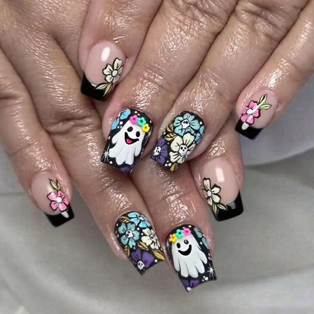Creative Floral and Ghost Nail Art Set Stornfield