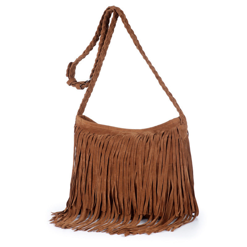 Stylish Fringe Suede Crossbody Bag Stornfield