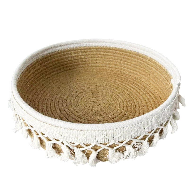 Women Decorative Storage Basket with Tassels Stornfield