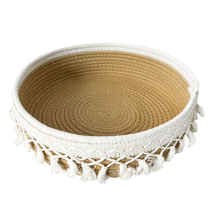 Women Decorative Storage Basket with Tassels Stornfield