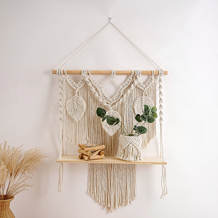 Artistic Macrame Wall Hanging Shelf Stornfield
