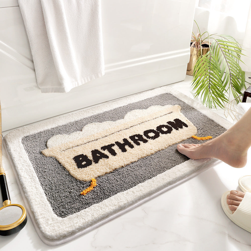 Cozy Rainbow-Themed Bath Mat