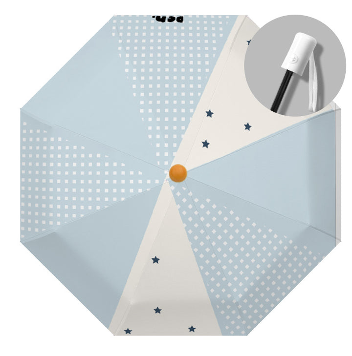 Women's folding umbrella with unique star pattern and practical carrying bag Stornfield