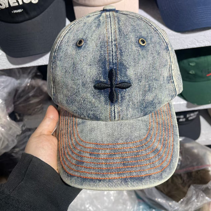 Men's Distressed Denim Baseball Cap Stornfield 1784188018