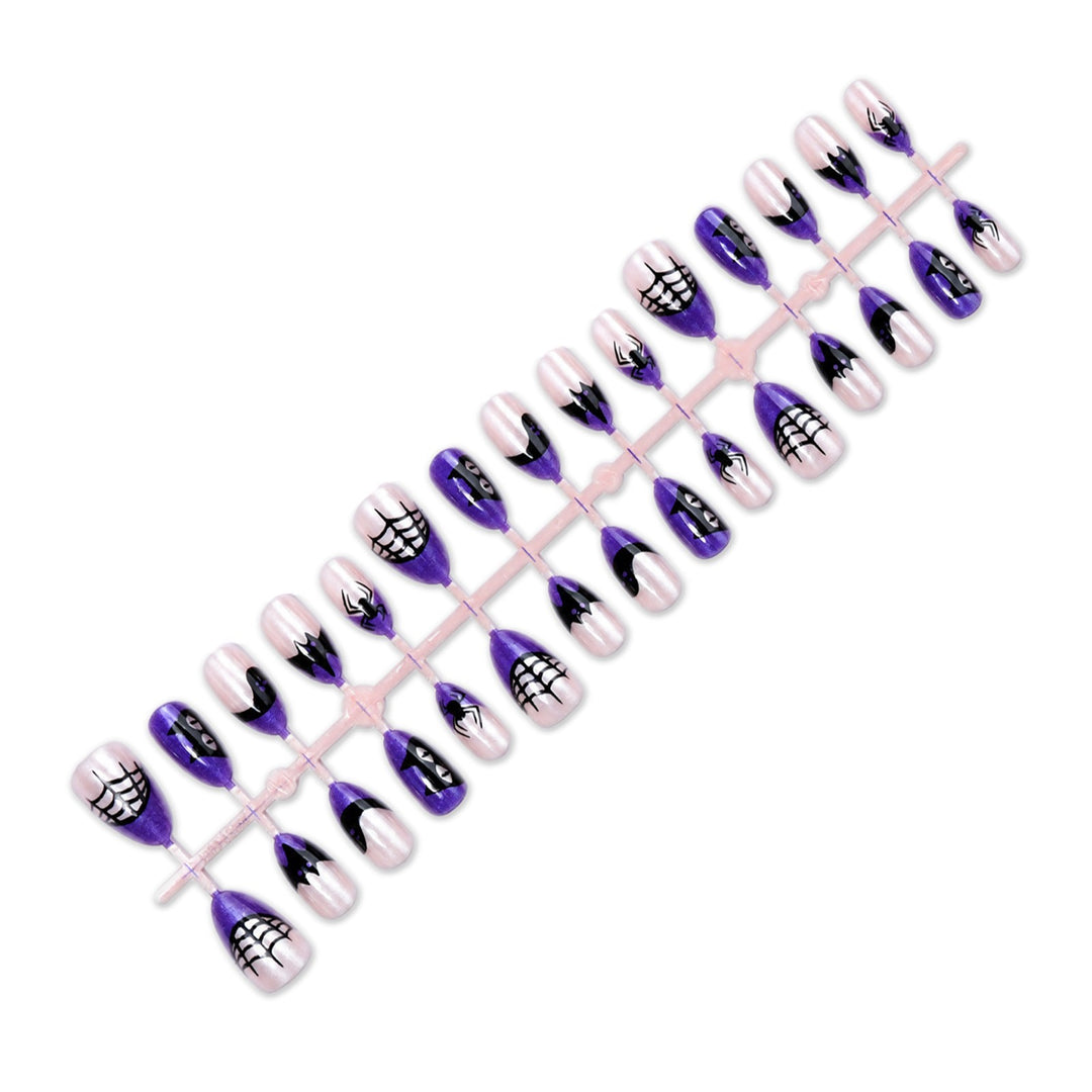 Creative Acrylic Nail Set with Halloween Motifs Stornfield