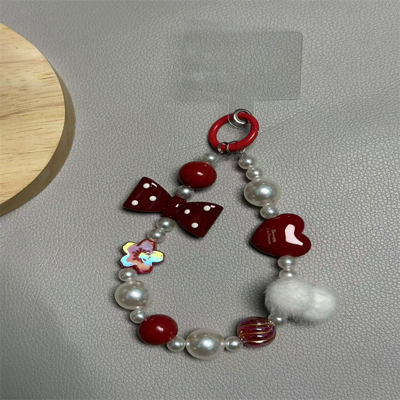 Whimsical Bow and Heart Keychain Stornfield