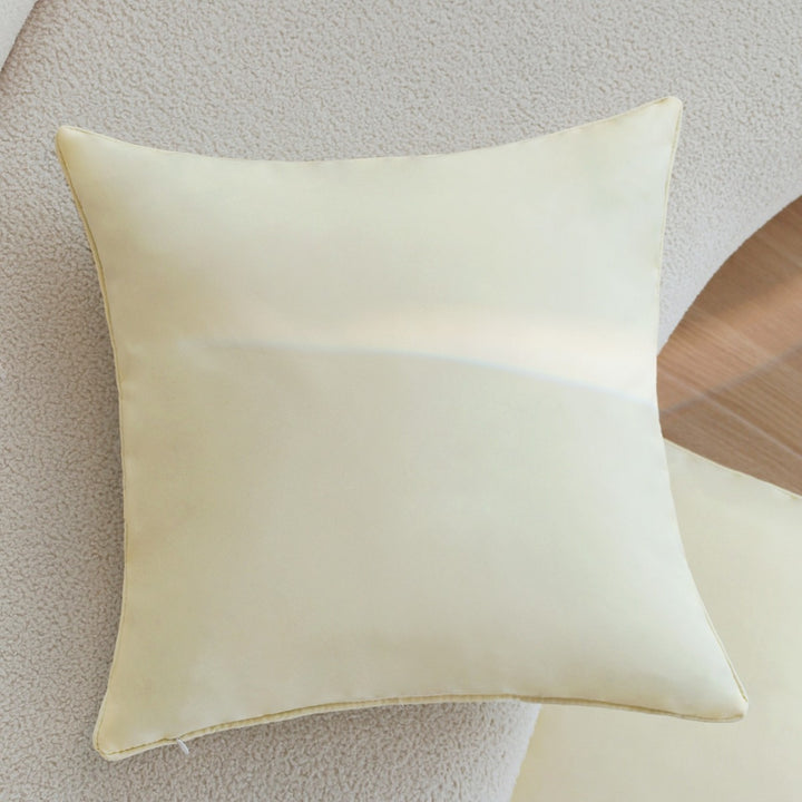 Square Decorative Cushion Cover made of silky Microvelours with fine piping and concealed zipper Stornfield
