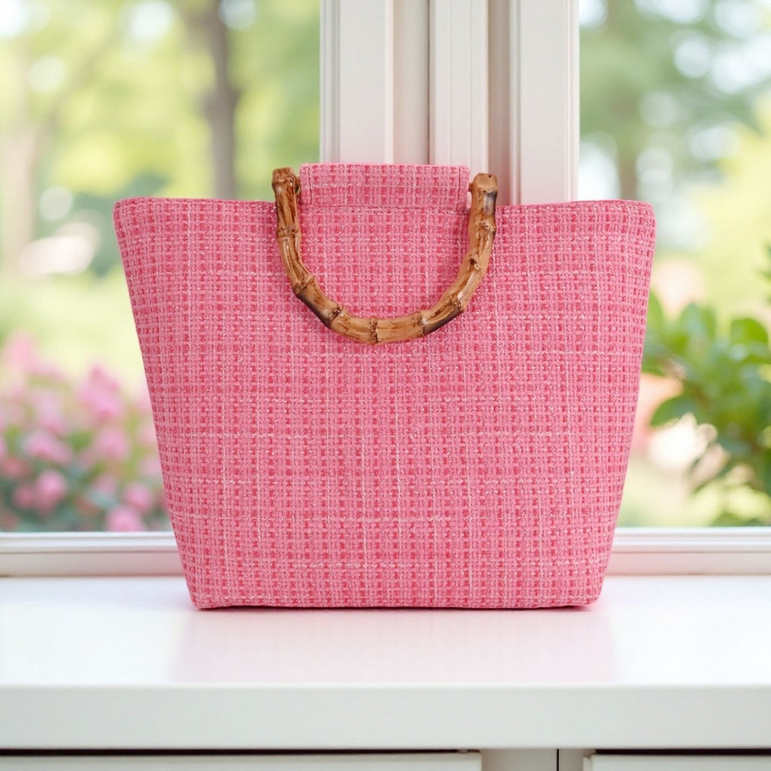 Stylish picnic bag with bamboo handles Stornfield