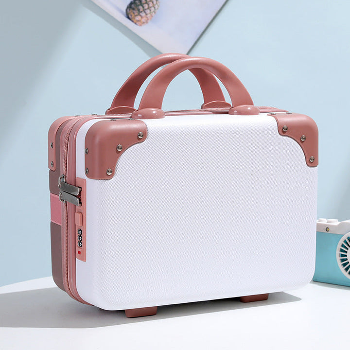 hard-shell vanity carry cosmetic case with reinforced corners and combination lock Stornfield