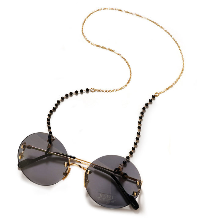 Premium Black Beaded Eyewear Chain Stornfield