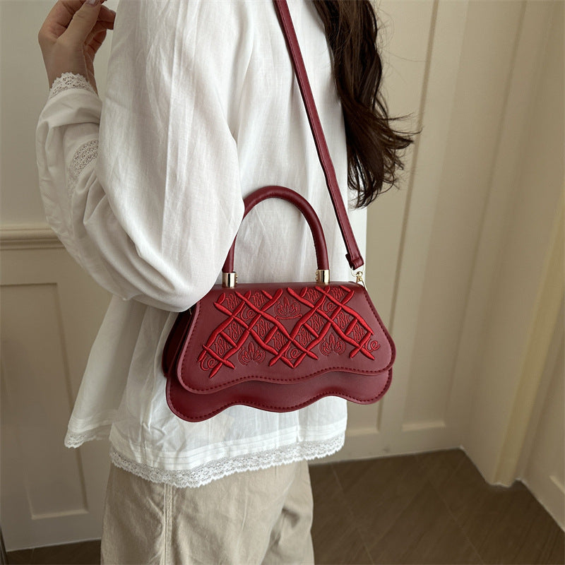 Elegant Quilted Handheld Satchel