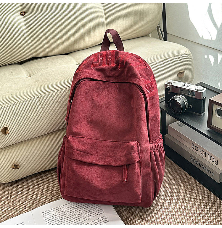Casual Suede School Backpack Stornfield