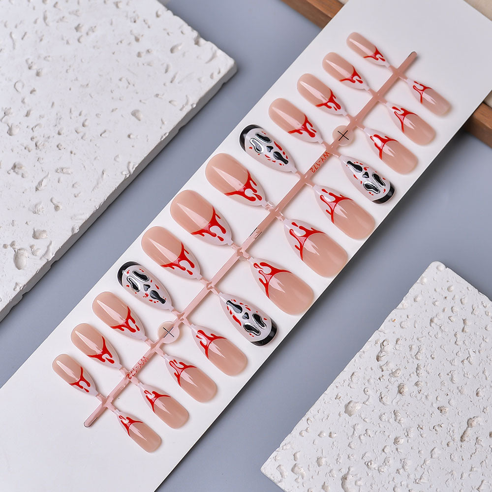 Artistic Horror-Themed Press-On Nails Stornfield