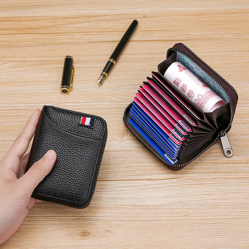 Premium Leather Zippered Cardholder