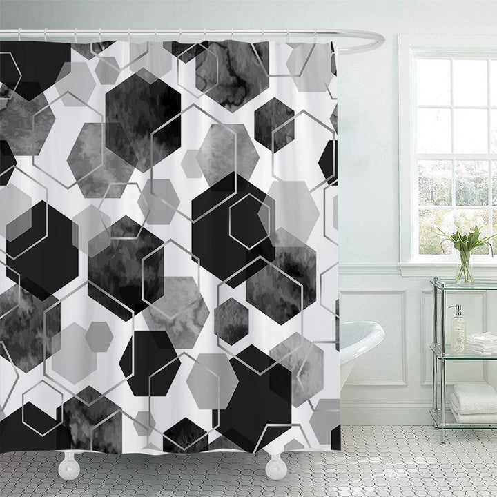 Geometric Motif Shower Curtain Stornfield