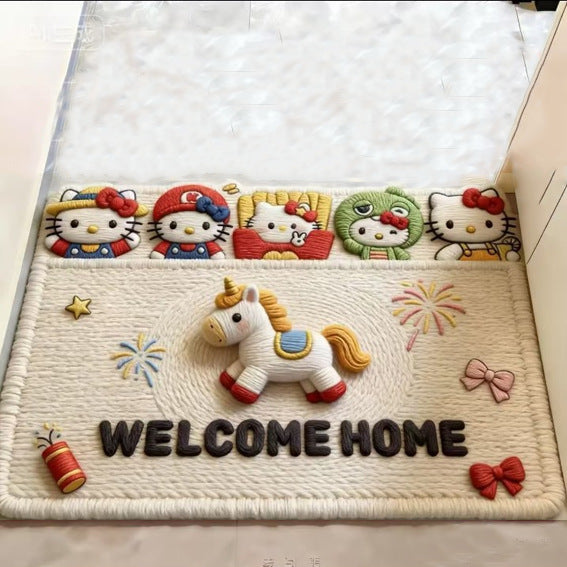 Playful Cartoon Welcome Mat