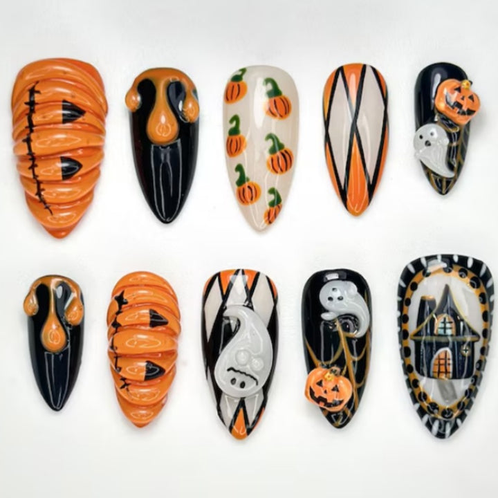 Themed Holiday Press-On Nail Art Set Stornfield