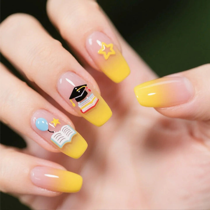 Creative Graduation-Themed Nail Art Kit