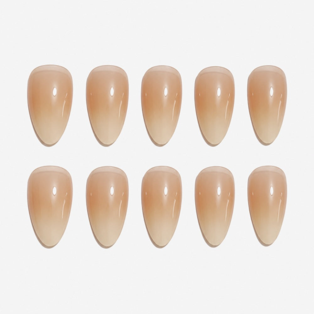 Artificial nails with elegant ombre effect and high-gloss finish Stornfield